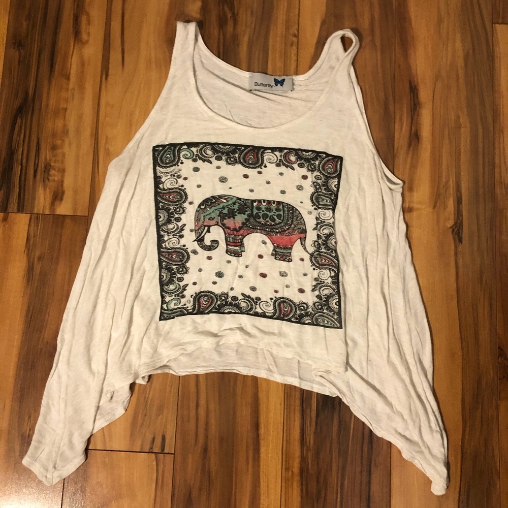 Elephant Flowy Crop Top